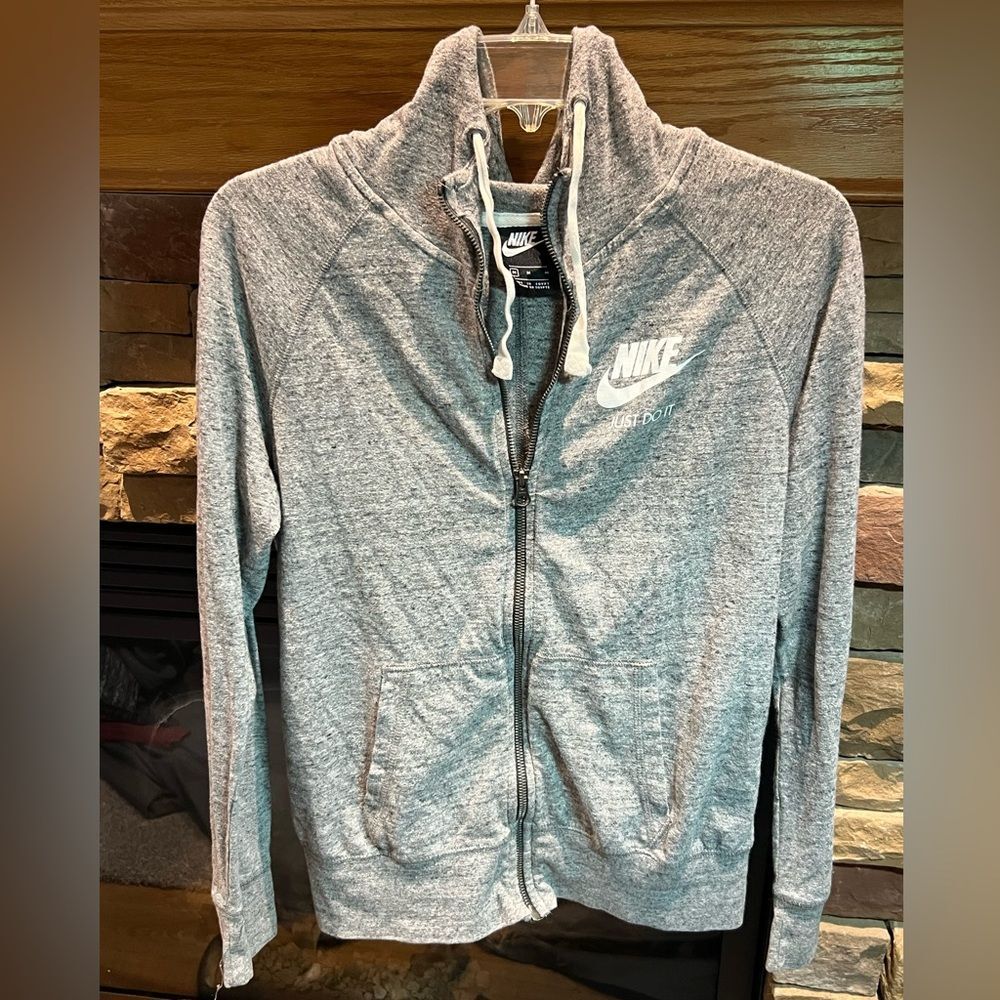 Nike Gray Zip-Up Hoodie